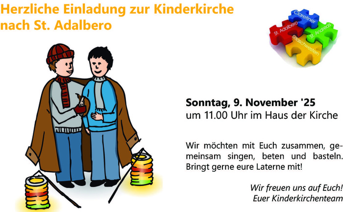 Kinderkirche Einladung zur Kinderkirche nach St. Adalbero
